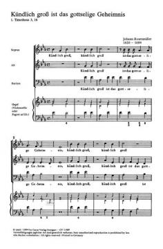 Kündlich gross ist das gottselige (Johann Rosenmüller) 