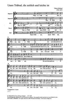 Unsre Trübsal, die zeitlich und leichte ist (Tobias Michael) 