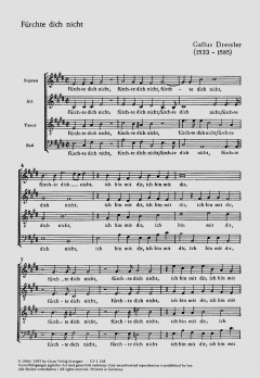 Fürchte dich nicht (Gallus Dressler) 
