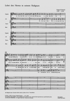 Lobet den Herrn in seinem Heiligtum (Samuel Scheidt) 
