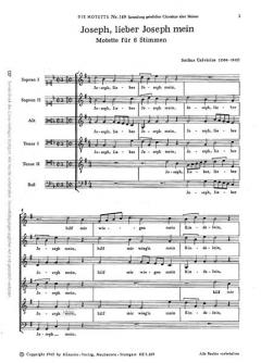 Joseph, lieber Joseph mein (Sethus Calvisius) 
