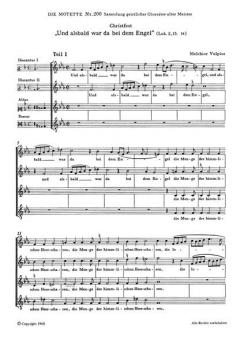 Und alsbald war da bei dem Engel (Melchior Vulpius) 