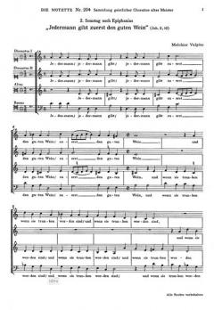 Jedermann gibt zuerst den guten Wein (Melchior Vulpius) 