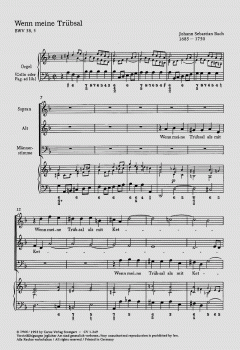 Wenn meine Trübsal als mit Ketten BWV 38 (J.S. Bach) 