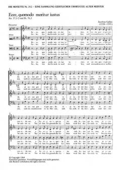 Ecce, quomodo moritur iustus (Jacob Gallus) 