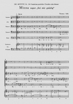 Missa super Sei mir gnädig (Thomas Selle) 