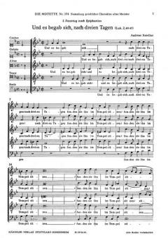 Und es begab sich, nach dreien Tagen (Andreas Raselius) 