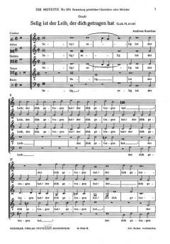 Selig ist der Leib, der dich getragen (Andreas Raselius) 