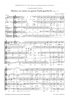 Meister, wir haben die ganze Nacht gearbeitet (Andreas Raselius) 