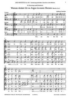 Warum denket ihr so Arges in euren Herzen (Andreas Raselius) 