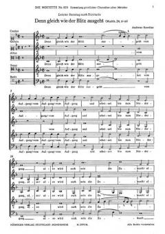 Denn gleich wie der Blitz ausgehet (Andreas Raselius) 