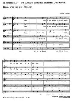 Herr, was ist der Mensch (Erasmus Widmann) 