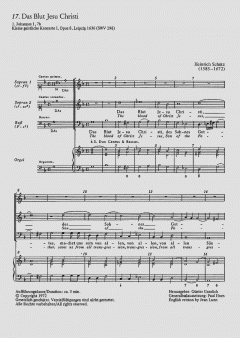 Das Blut Jesu Christi SWV298 von Heinrich Schütz 