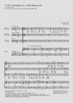 Die Gottseligkeit ist zu allen Dingen SWV299 von Heinrich Schütz 