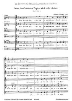 Denn der Gottlosen Zepter wird nicht bleiben (Heinrich Hartmann) 