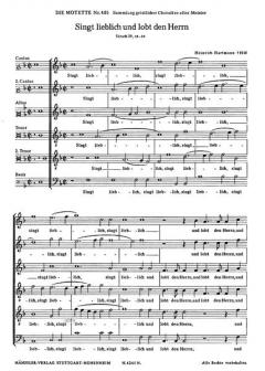 Singt lieblich und lobt den Herrn (Heinrich Hartmann) 