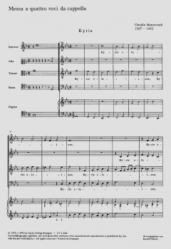 Messa à quattro voci da cappella (Claudio Monteverdi) 