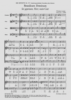 Benedicam Dominum op. 28 (Orlando di Lasso) 