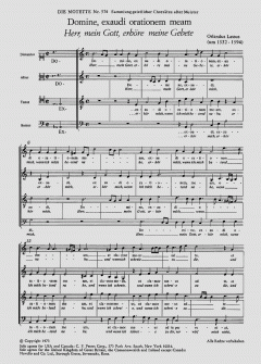 Domine, exaudi orationen meam op. 25 (Orlando di Lasso) 