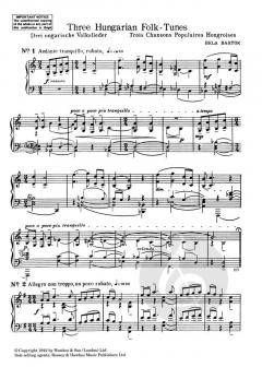 3 ungarische Volkslieder von Béla Bartók 