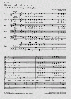 Himmel und Erde vergehen (Andreas Hammerschmidt) 