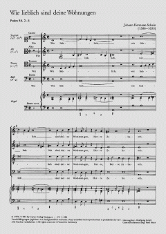 Wie lieblich sind deine Wohnungen (Johann Hermann Schein) 