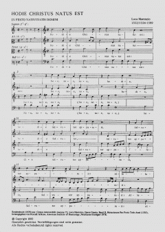 Hodie Christus natus est (Luca Marenzio) 