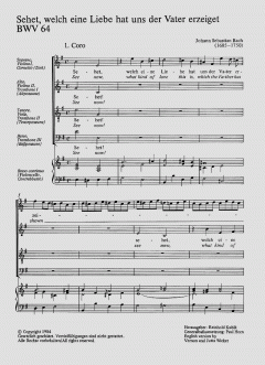 Sehet, welch eine Liebe hat uns der Vater erzeiget (J.S. Bach) 