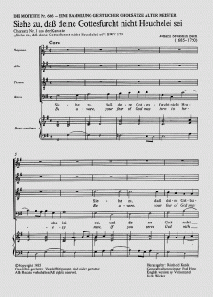 Siehe zu, dass deine Gottesfurcht nicht Heuchelei sei (J.S. Bach) 