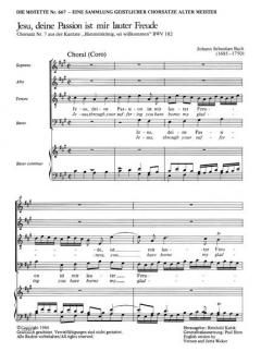 Jesu, deine Passion BWV 182 (J.S. Bach) 