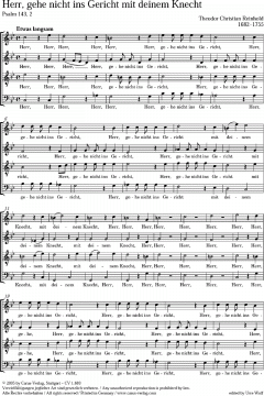 Herr, gehe nicht ins Gericht mit deinem Knecht 