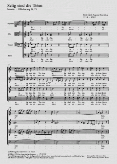 Selig sind die Toten (Gottfried August Homilius) 