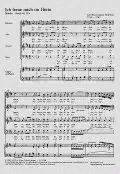 Ich freue mich im Herrn (Gottfried August Homilius) 