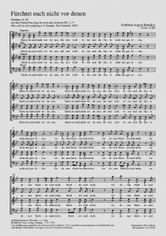 Fürchtet euch nicht vor denen (Gottfried August Homilius) 