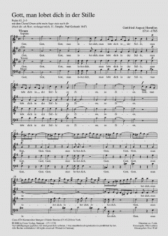 Gott, man lobet dich in der Stille (Gottfried August Homilius) 