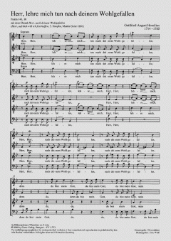 Herr, lehre mich tun nach deinem Wohlgefallen (Gottfried August Homilius) 