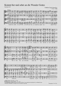 Kommt her und sehet an die Wunder Gottes (Gottfried August Homilius) 