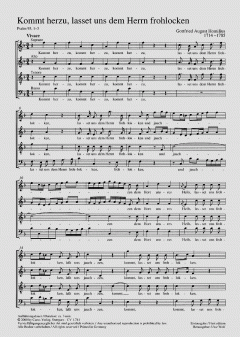 Kommt herzu, lasset uns dem Herrn frohlocken (Gottfried August Homilius) 
