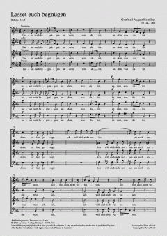 Lasset euch begnügen (Gottfried August Homilius) 