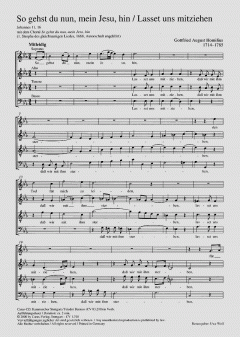So gehst du nun, mein Jesu hin (Gottfried August Homilius) 
