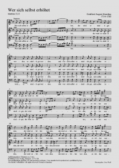 Wer sich selbst erhöhet (Gottfried August Homilius) 