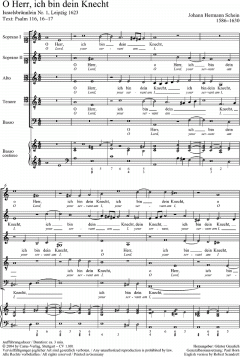 O Herr, ich bin dein Knecht op. 1 (Johann Hermann Schein) 
