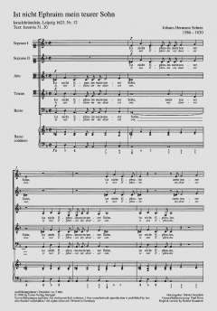 Ist nicht Ephraim mein teurer Sohn op. 12 (Johann Hermann Schein) 