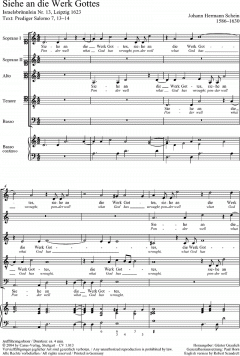 Siehe an die Werke Gottes op. 13 (Johann Hermann Schein) 