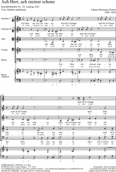 Ach Herr, ach meiner schone op. 19 (Johann Hermann Schein) 