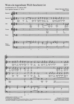 Wem ein tugendsam Weib bescheret ist op. 22 (Johann Hermann Schein) 