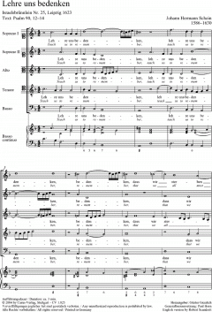 Lehre uns bedenken op. 25 (Johann Hermann Schein) 