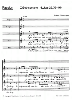 Passion - nach den Evangelien Lukas und Johannes (Richard Sturzenegger) 