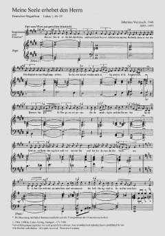 Magnificat Meine Seele erhebt von Johannes Weyrauch 