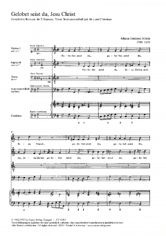 Gelobet seist du, Jesu Christ von Johann Hermann Schein 
